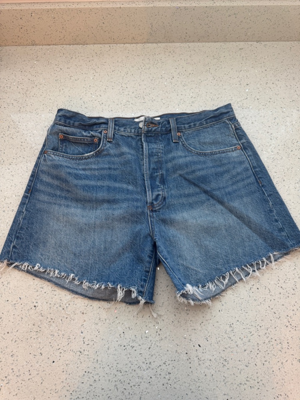 Denim Forum The Ex-BF Hi Mid-Thigh Denim Short